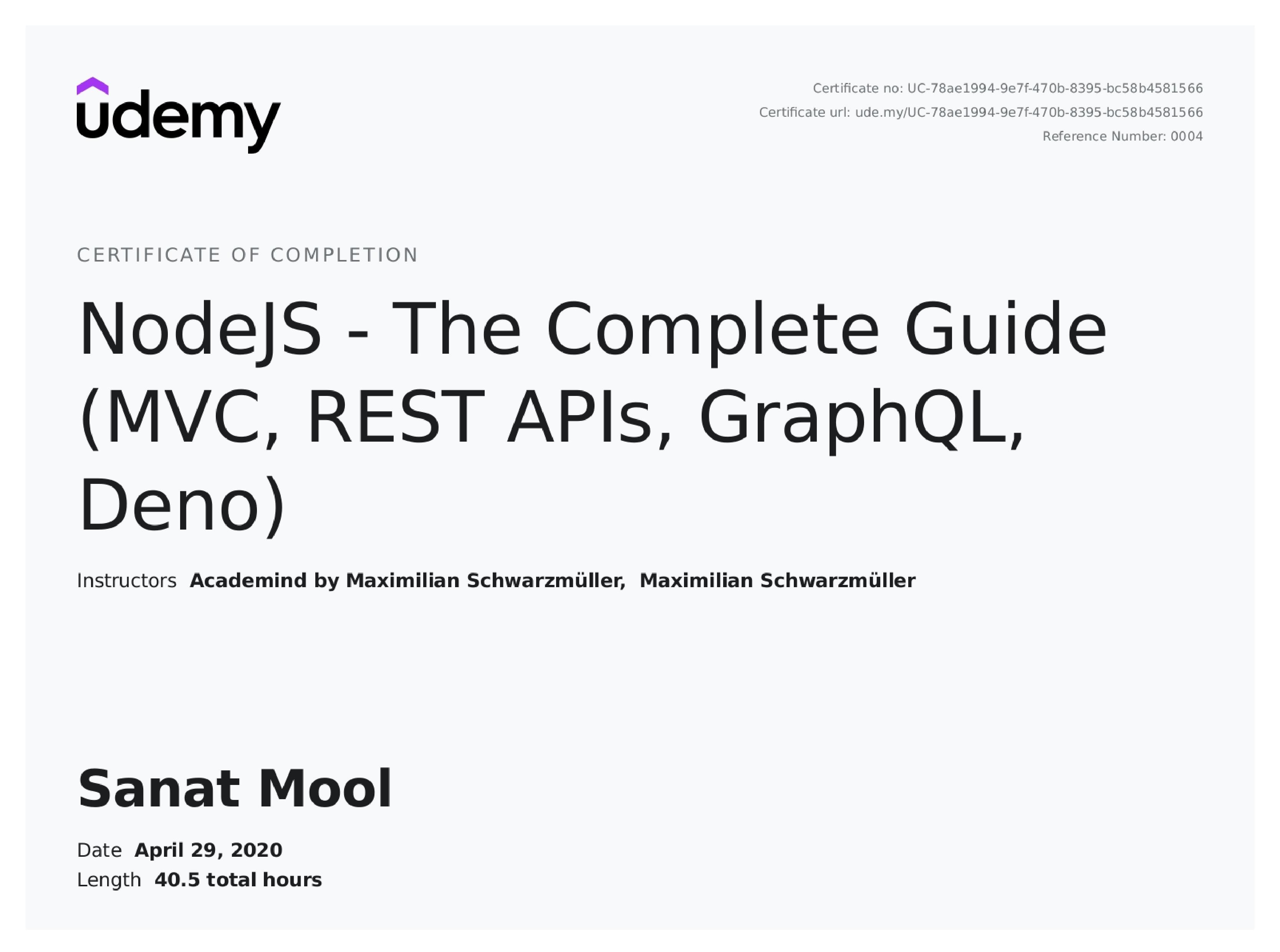 NodeJS Certificate